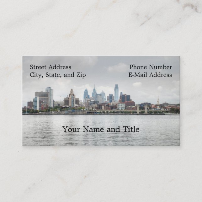 Philly skyline 2 business card (Front)