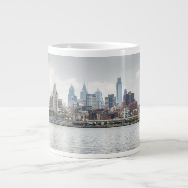 Philly skyline 2 giant coffee mug (Front)