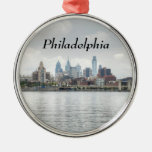Philly Skyline 2 Metal Ornament at Zazzle