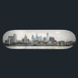 Philly skyline 2 skateboard<br><div class="desc">This is the beautiful skyline of the city of Philadelphia, taken from across the Delaware River at the Camden waterfront. The architecture of the skyscrapers and buildings of Philly are on display in this photo. Center City, the downtown area of Philadelphia, is the focus of this photograph. Clouds hang overhead...</div>
