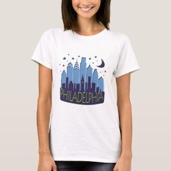 Philly Skyline Mega Cool T-shirt by theJasonKnight at Zazzle