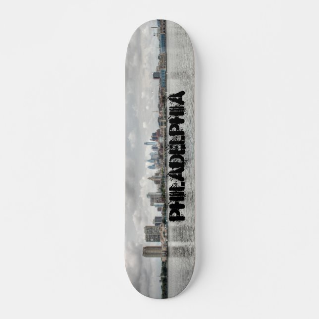 Philly skyline skateboard (Front)