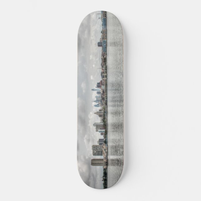 Philly skyline skateboard deck (Front)