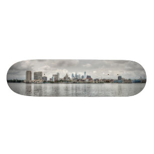 Philly skyline skateboard deck