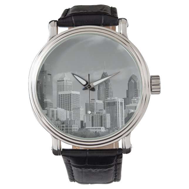 Philly skyscrapers black and white watch (Front)