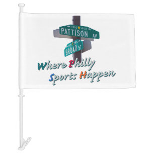 Philly Sports Happen Broad and Pattison T-Shirt Car Flag