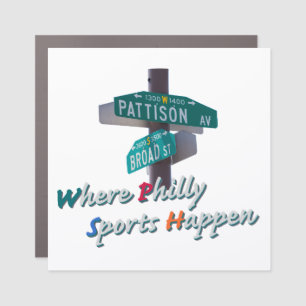 Philly Sports Happen Broad and Pattison T-Shirt Car Magnet