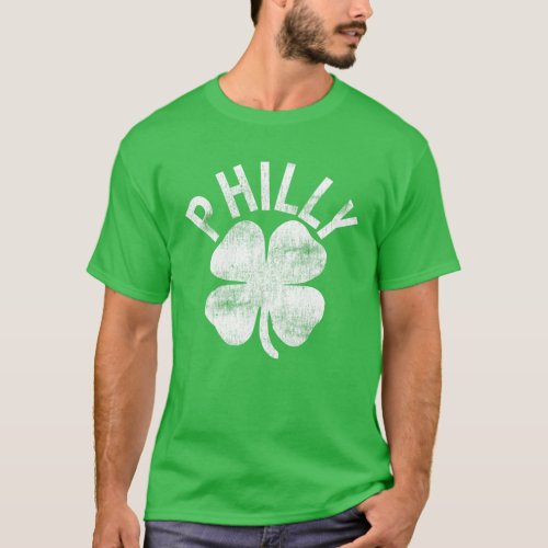 Philly St Patricks Day Philadelphia Irish Clover T_Shirt