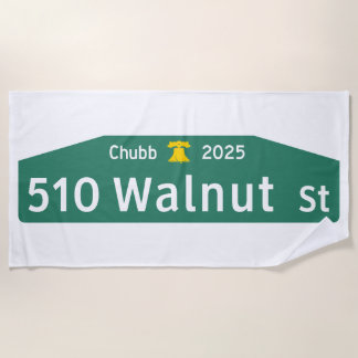 Philly Street Sign Beach Towel: For YOUR Address!  Towel