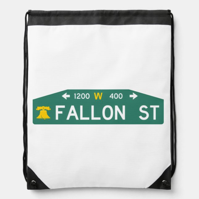 Philly Street Sign: Made For YOUR Address!  Drawstring Bag (Front)