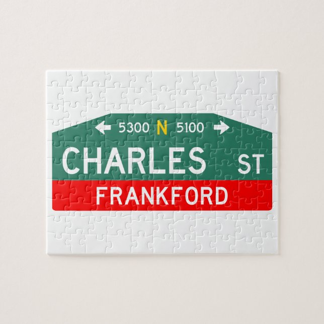 Philly Street Sign Puzzle: Made For YOUR Address!  Jigsaw Puzzle (Horizontal)