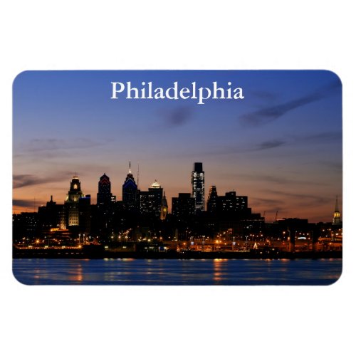 Philly Sunset Skyline Premium Magnet