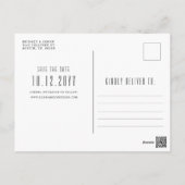 Philly Wedding | Stylized Skyline Save the Date Postcard (Back)