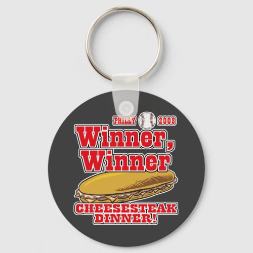 Philly Winner Cheesesteak Dinner Keychain