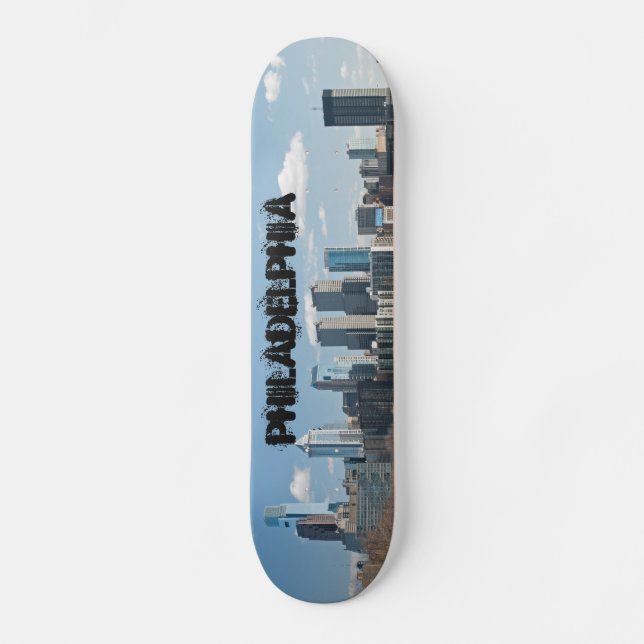 Philly winter skateboard deck (Front)