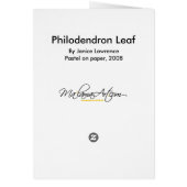 Philodendron Leaf Cards (Back)
