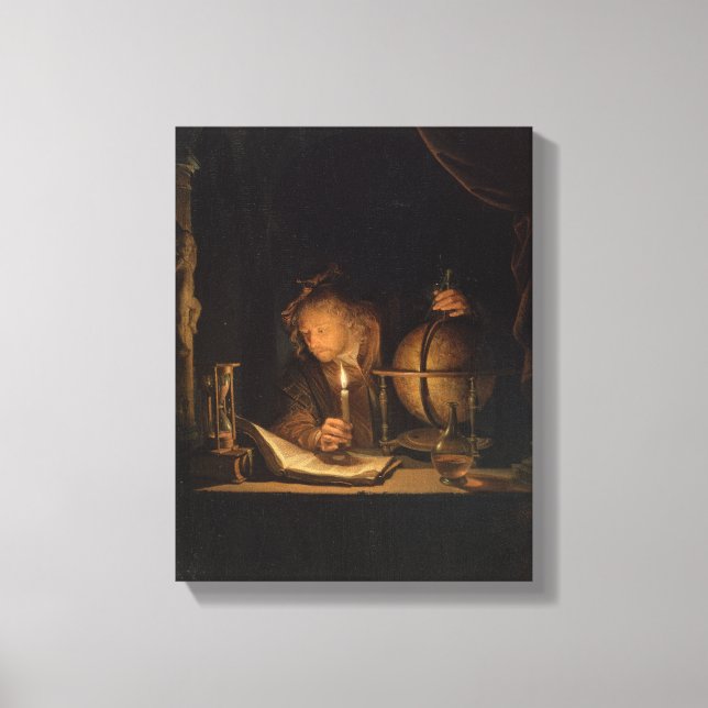 Philosopher Alchemist in the Laboratory Canvas Print (Front)