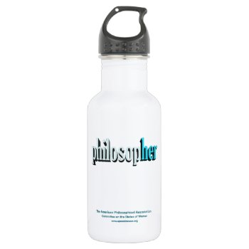 Philosopher Blue Water Bottle by APACSW at Zazzle