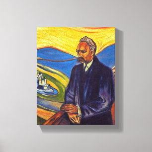 Philosopher Friedrich Nietzsche (by Edvard Munch) Canvas Print