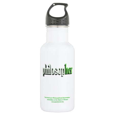 Philosopher Green Stainless Steel Water Bottle