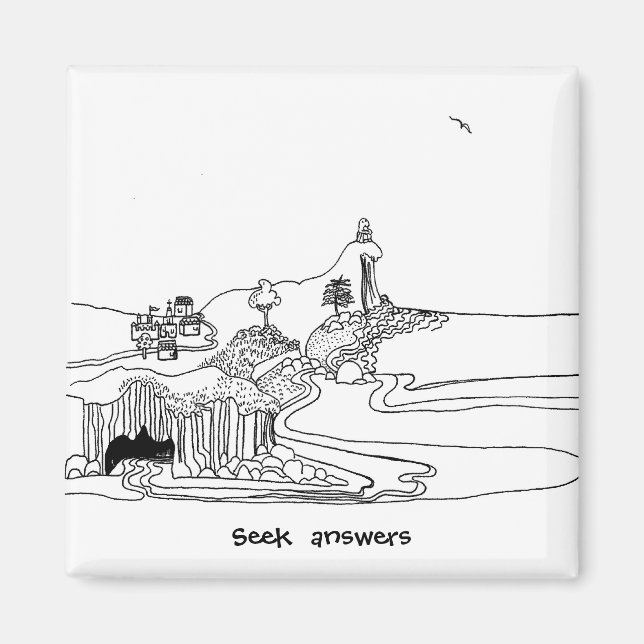 Philosopher - the wise seek answers magnet (Front)