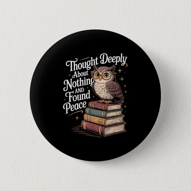 Philosopher Thought Deeply Philosophy Pun Joke Gru Button (Front)
