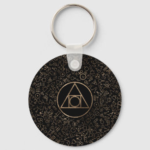 Philosopher's stone symbol Alchemical pattern 1 Keychain