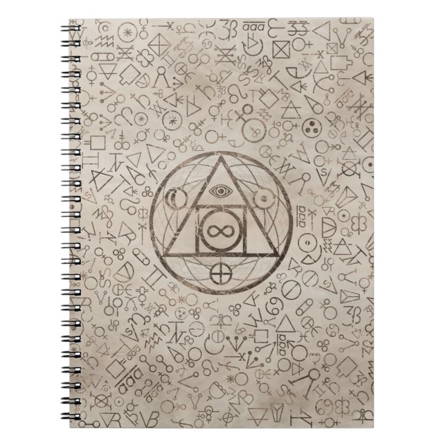 Philosopher's stone symbol Alchemical pattern 3 Notebook (Front)