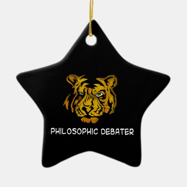 Philosophic Debater Ceramic Ornament (Front)