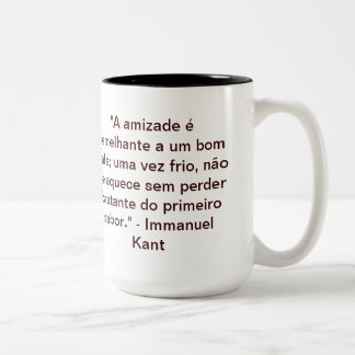 Philosophical coffee - Kant and the friendship Two-Tone Coffee Mug