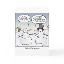 Philosophical Snowen Greeting Card