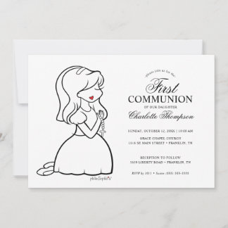 Philosophies First Communion - Girl Invitation