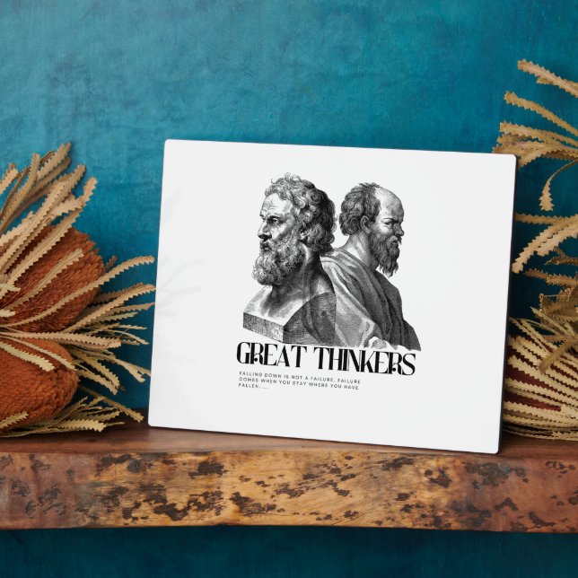 Philosophy Art Print - Plato and Socrates Plaque (Side)