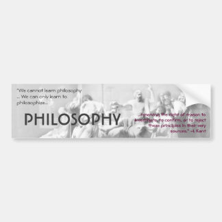 Philosophy Bumper Sticker