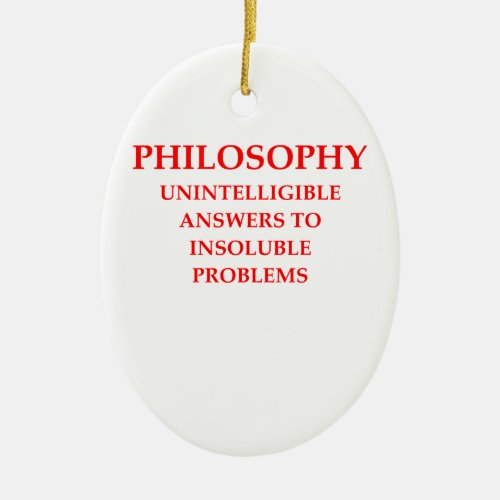 philosophy ceramic ornament