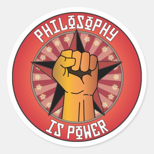Philosophy Is Power Classic Round Sticker