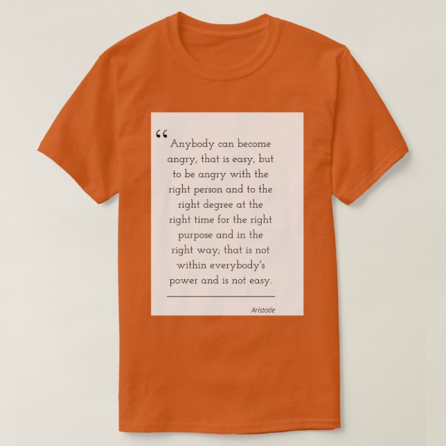 Philosophy Quote Aristotle 2 T-Shirt (Design Front)