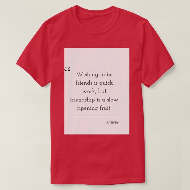 Philosophy Quote Aristotle T-Shirt (Design Front)