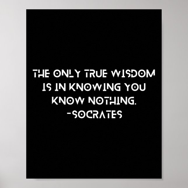 Philosophy Quote Embrace Humility_ The Wisdom Of S Poster (Front)