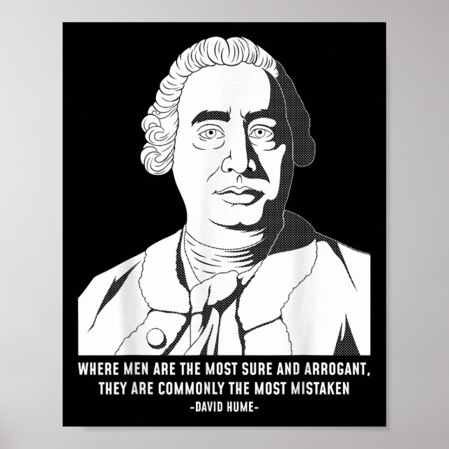 Philosophy Quote Skeptic David Hume  Poster (Front)
