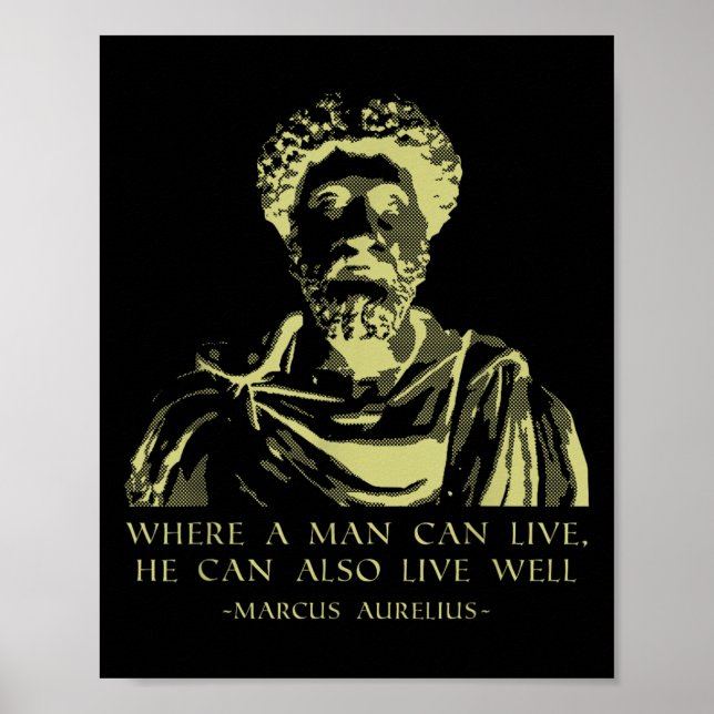 Philosophy Quote Stoic Sayings Marcus Aurelius  Poster (Front)