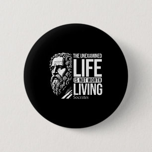 Philosophy Socrates Quote For Wise Philosphers Button