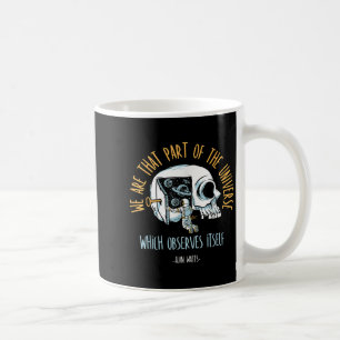 Philosophy Space Skull Alan Watts Astronaut Quote Coffee Mug