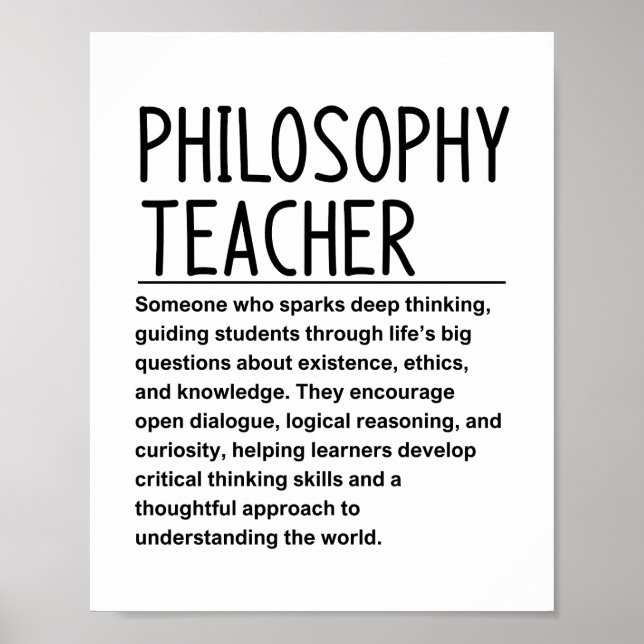 Philosophy teacher poster (Front)