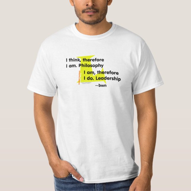 Philosophy vs Leadership (yellow) T-Shirt (Front)
