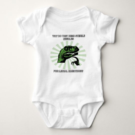 Philosoraptor Lethal Injections Baby Bodysuit