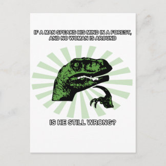 Philosoraptor Men and Women Postcard