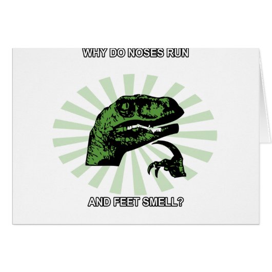 Philosoraptor Noses and Feet Cards (Front Horizontal)