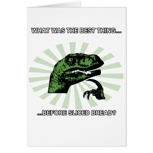 Philosoraptor Sliced Bread Cards (Front)