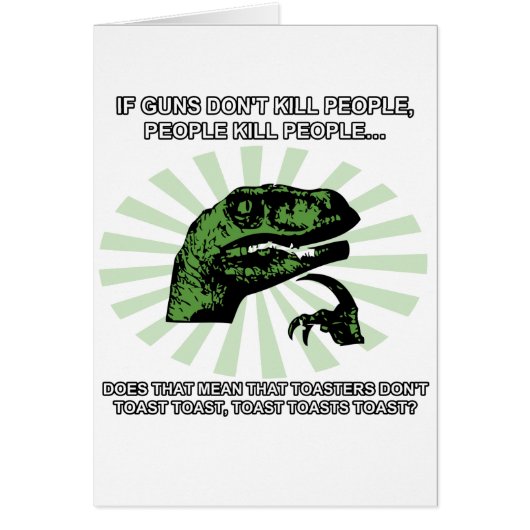 Philosoraptor Toast and Toasters Cards (Front)